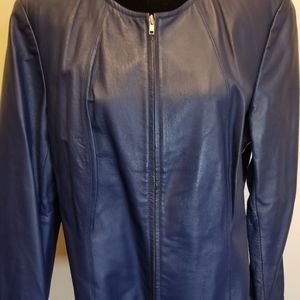 NEWPORT NEWS, 18 , Royal Blue Leather Jacket